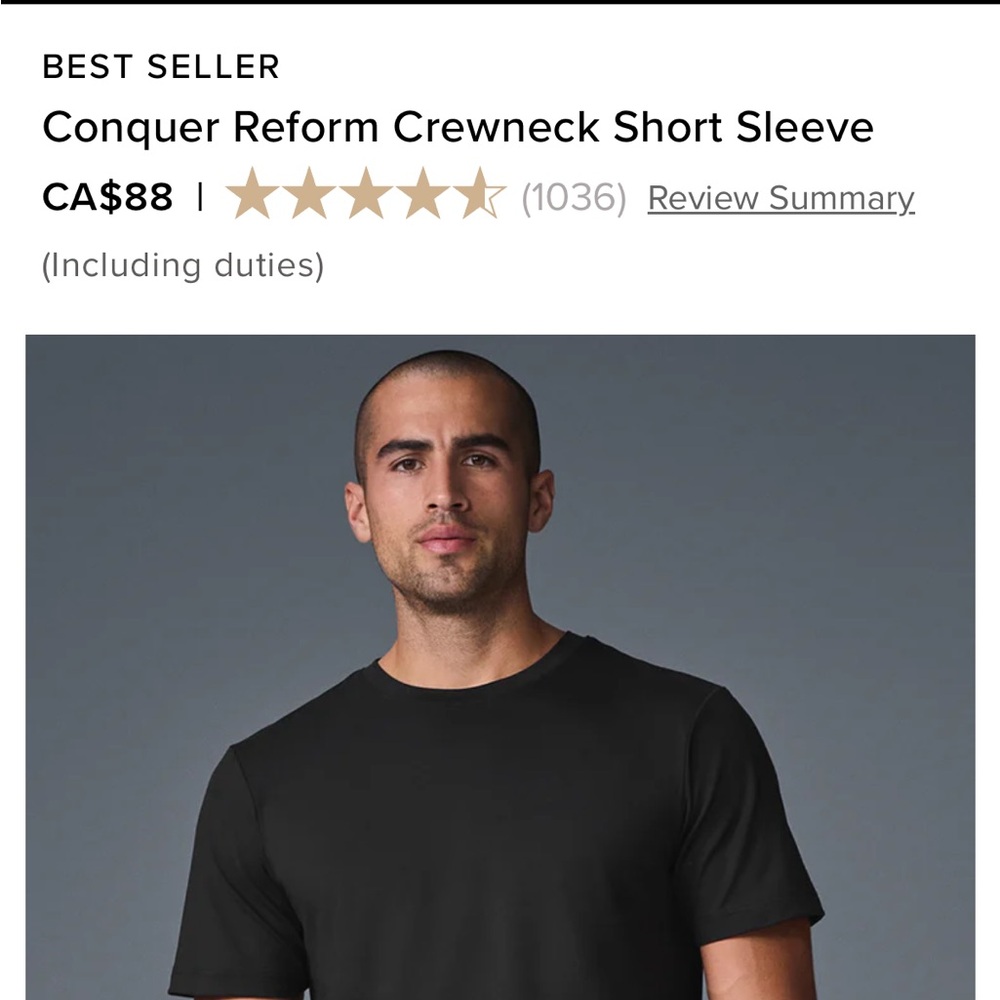 ALO Yoga Black Short Sleeve Men's Tee